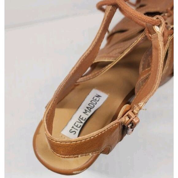 Steve Madden Platform Wedge Sandals Women's Size 8M Lace-up Gladiator Heels - Picture 8 of 14